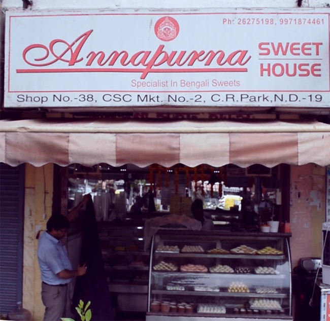 Annapurna Sweet House Cr Park Market no 2 New Delhi